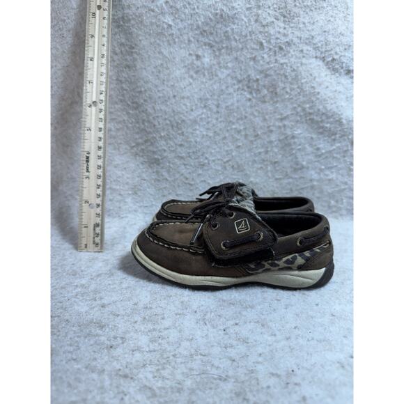 Sperry Girls Toddler Top Sider Shoes Size 9 Cheetah Print - Picture 1 of 4